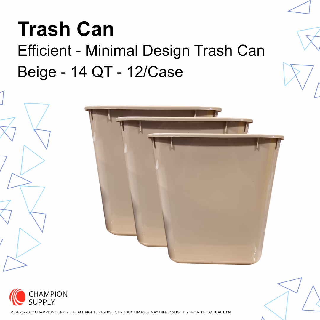 Trash Can 14 Qt, Beige, Case of 12